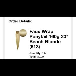 Bellami Faux wrap ponytail 20inches